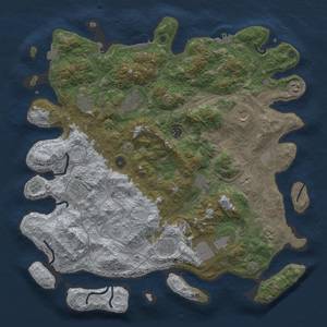 Thumbnail Rust Map: Procedural Map, Size: 4500, Seed: 2044136589, 19 Monuments