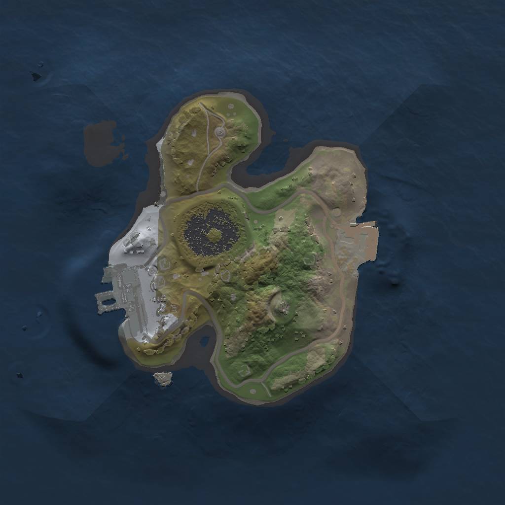 Rust Map: Procedural Map, Size: 1500, Seed: 1735043375, 4 Monuments