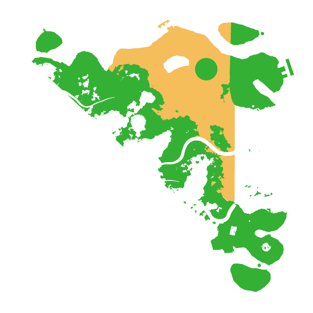 Biome Rust Map: Procedural Map, Size: 3700, Seed: 1221749015