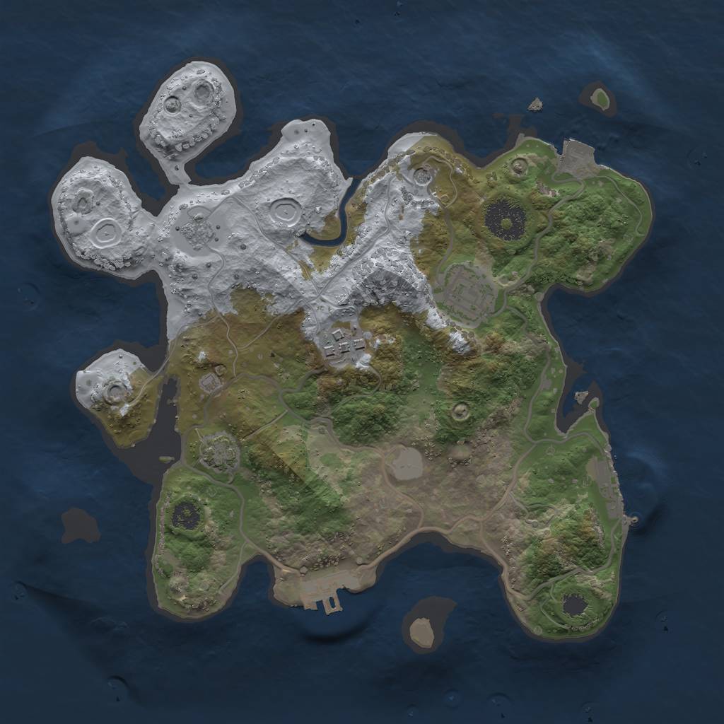 Rust Map: Procedural Map, Size: 2650, Seed: 184573, 10 Monuments