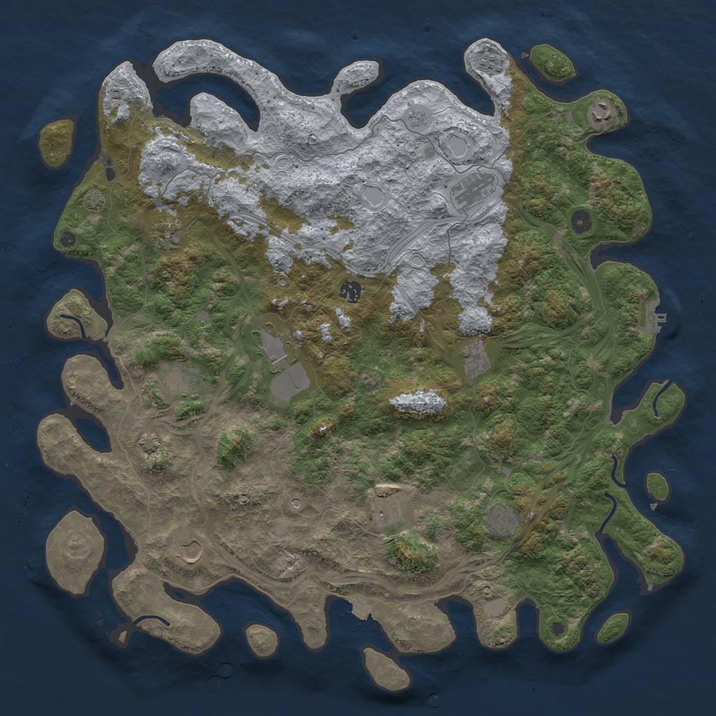 Rust Map: Procedural Map, Size: 4810, Seed: 1340, 18 Monuments