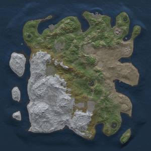 Thumbnail Rust Map: Procedural Map, Size: 3700, Seed: 239198112, 16 Monuments