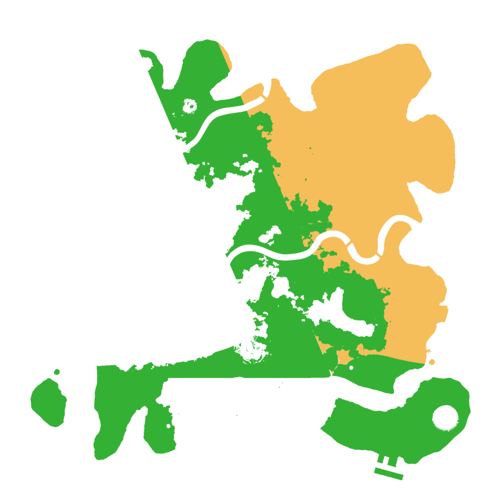 Biome Rust Map: Procedural Map, Size: 3500, Seed: 1135393922