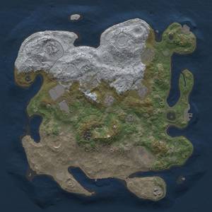 Thumbnail Rust Map: Procedural Map, Size: 3500, Seed: 24311942, 18 Monuments