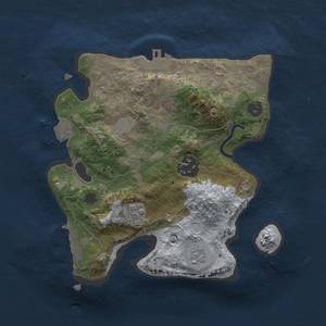 Thumbnail Rust Map: Procedural Map, Size: 2250, Seed: 45343534, 8 Monuments