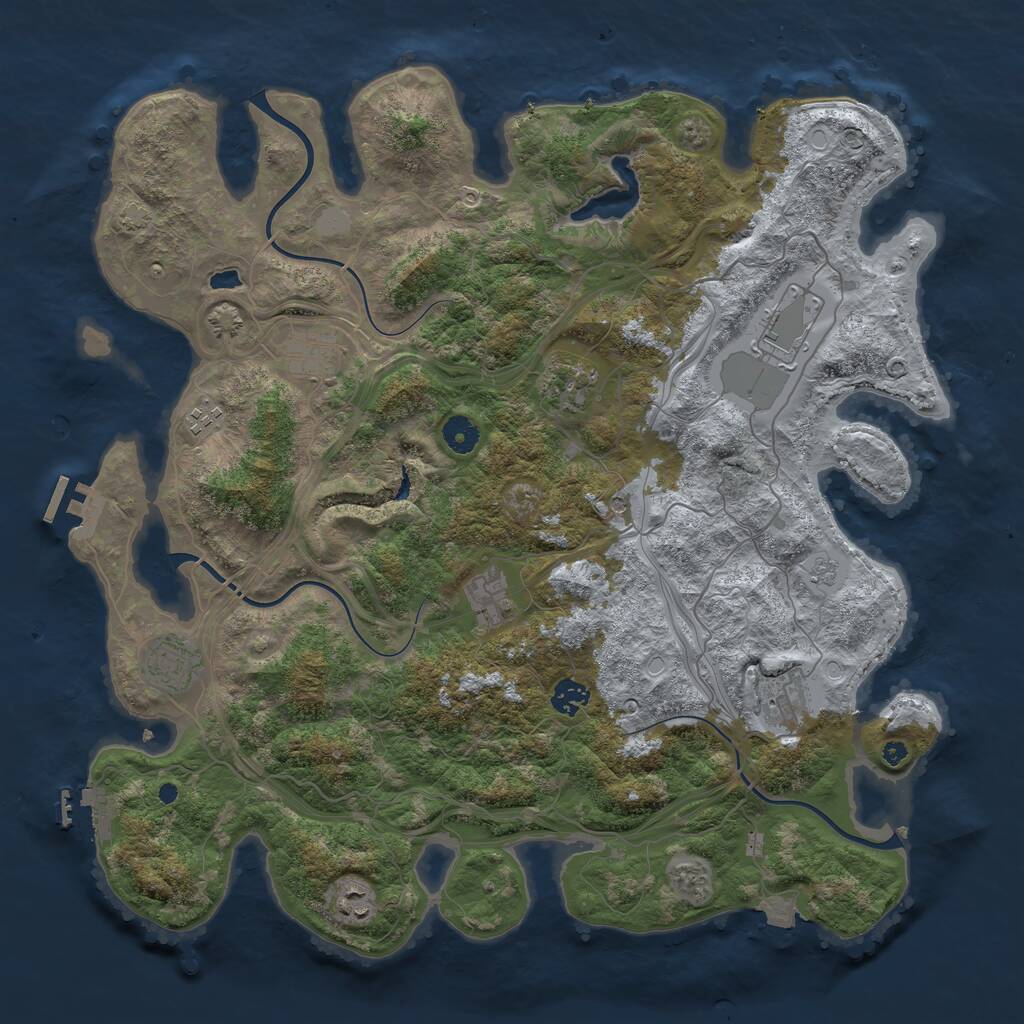 Rust Map: Procedural Map, Size: 4250, Seed: 26085289, 15 Monuments