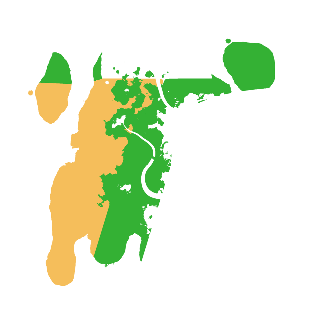 Biome Rust Map: Procedural Map, Size: 2500, Seed: 443800161