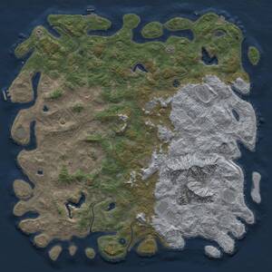 Thumbnail Rust Map: Procedural Map, Size: 6000, Seed: 245530831, 17 Monuments