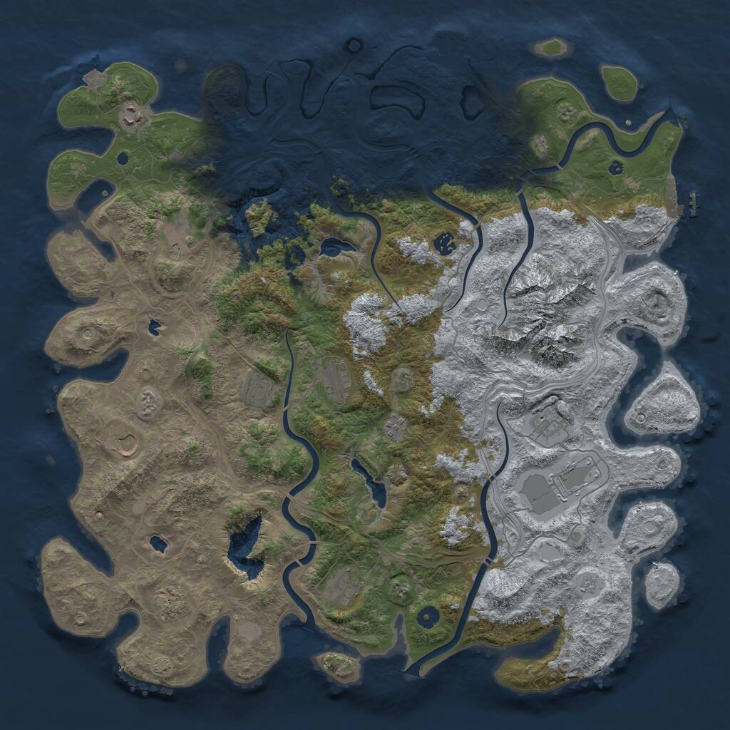 Rust Map: Procedural Map, Size: 5000, Seed: 18271, 17 Monuments
