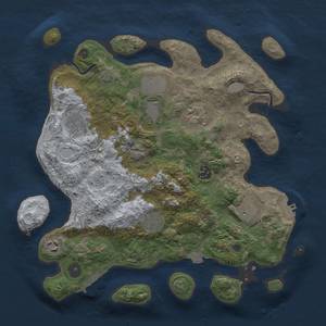 Thumbnail Rust Map: Procedural Map, Size: 3500, Seed: 495297559, 15 Monuments