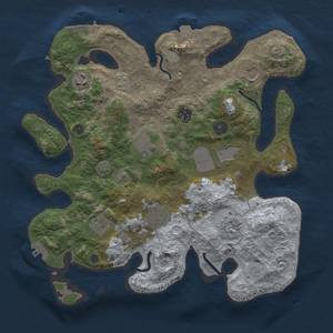 Thumbnail Rust Map: Procedural Map, Size: 3500, Seed: 819278814, 17 Monuments