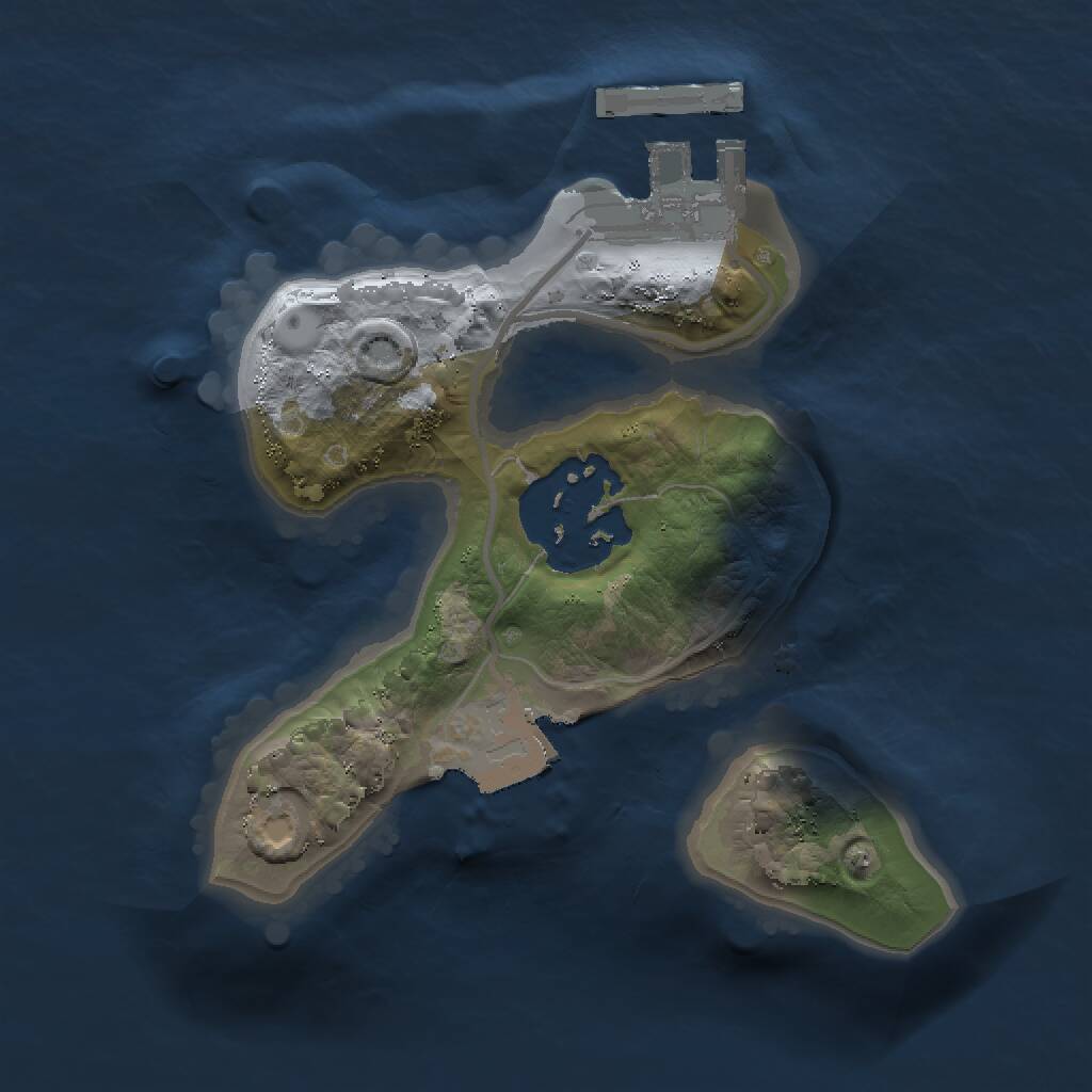 Rust Map: Procedural Map, Size: 1500, Seed: 6546, 3 Monuments