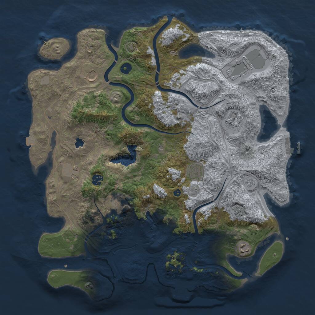 Rust Map: Procedural Map, Size: 4250, Seed: 12019, 15 Monuments
