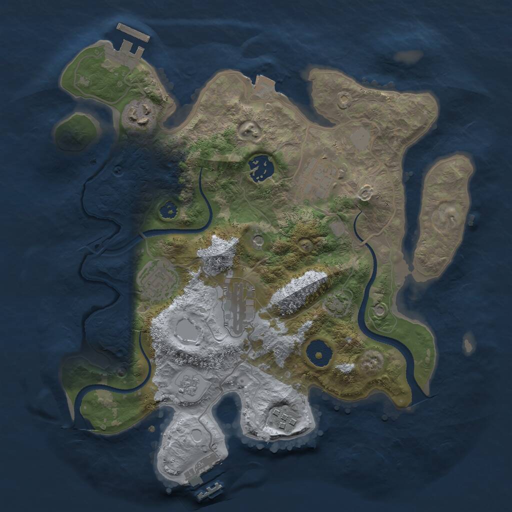 Rust Map: Procedural Map, Size: 3000, Seed: 1573135631, 12 Monuments