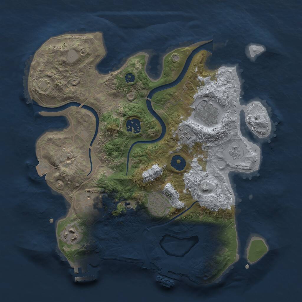 Rust Map: Procedural Map, Size: 3000, Seed: 856023123, 12 Monuments