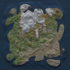 Thumbnail Rust Map: Procedural Map, Size: 3800, Seed: 77266158, 17 Monuments