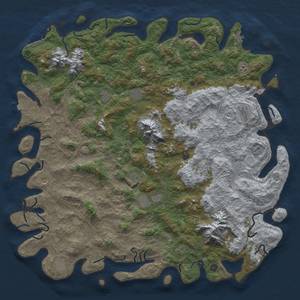 Thumbnail Rust Map: Procedural Map, Size: 6000, Seed: 13834, 19 Monuments