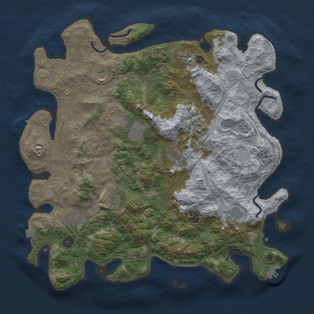 Rust Map: Procedural Map, Size: 4250, Seed: 6661774, 18 Monuments