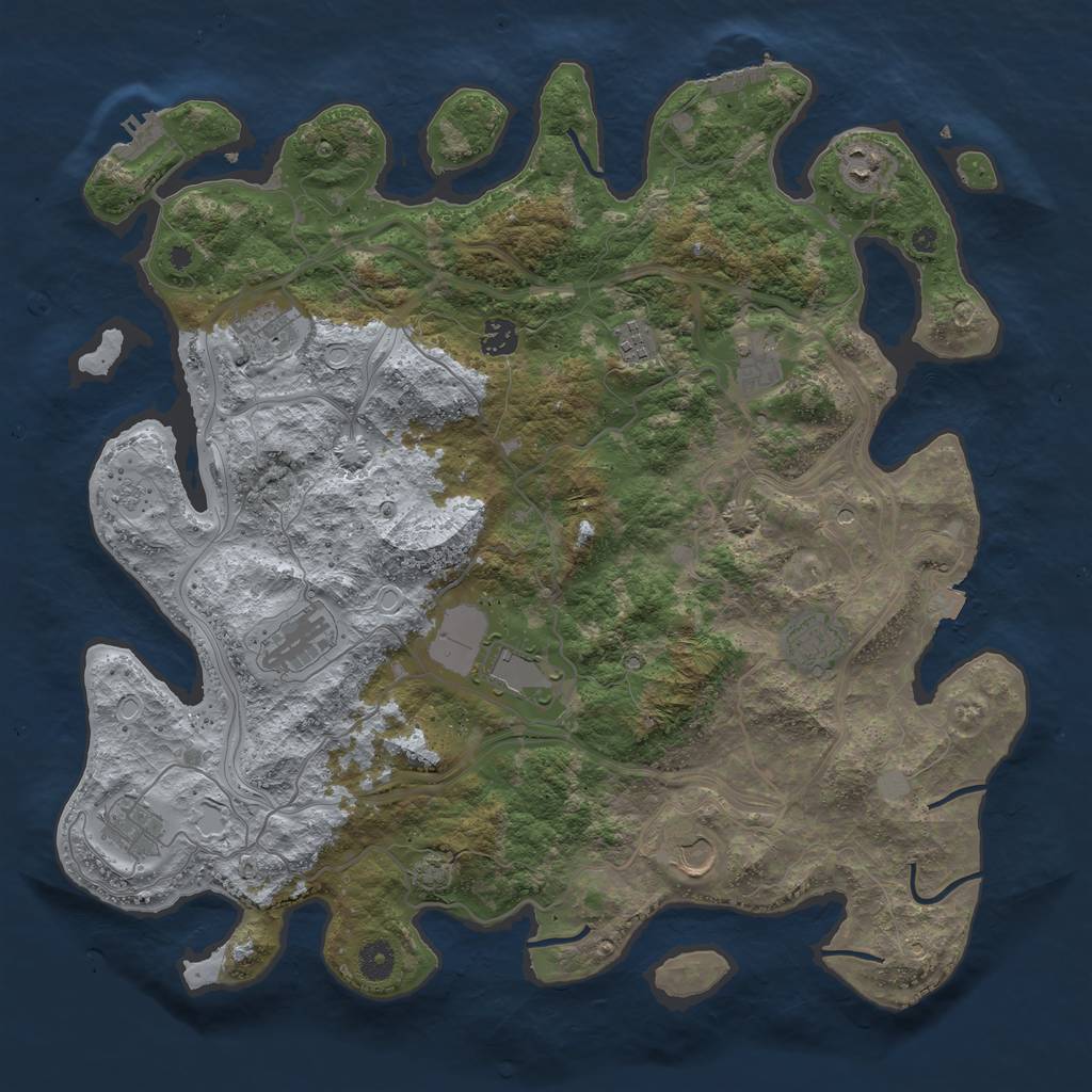 Rust Map: Procedural Map, Size: 4250, Seed: 26088, 18 Monuments