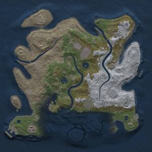 Thumbnail Rust Map: Procedural Map, Size: 3500, Seed: 1381361802, 14 Monuments