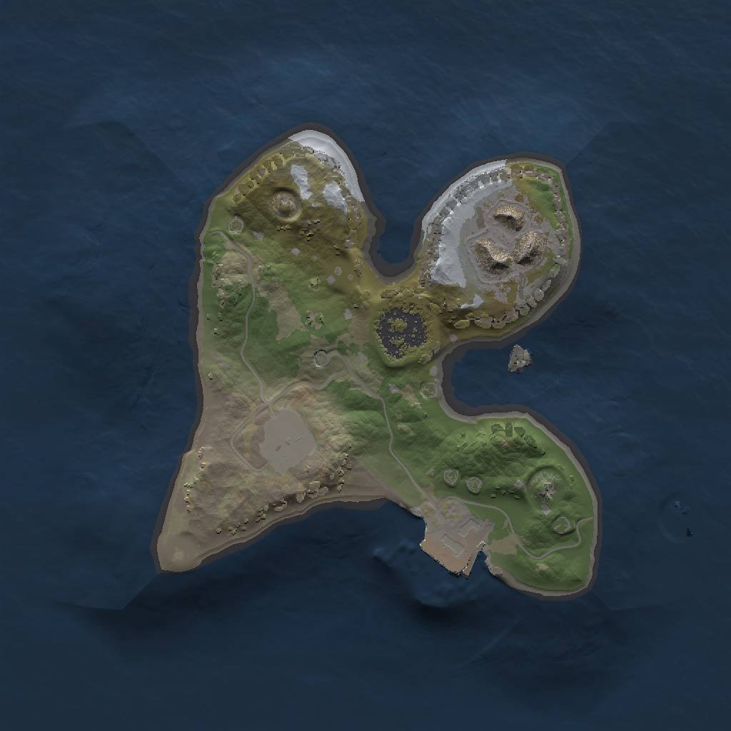 Rust Map: Procedural Map, Size: 1500, Seed: 1714459226, 4 Monuments