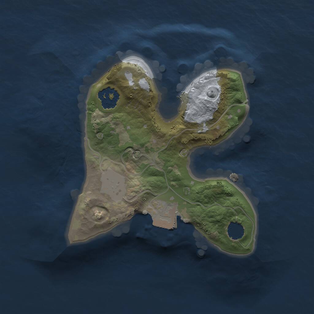 Rust Map: Procedural Map, Size: 1500, Seed: 1714459226, 1 Monuments