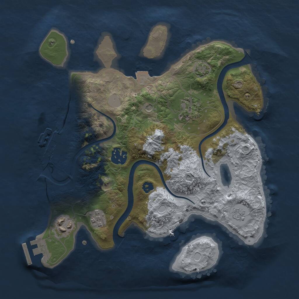 Rust Map: Procedural Map, Size: 2700, Seed: 900160526, 10 Monuments