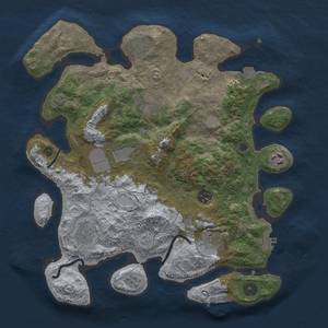 Thumbnail Rust Map: Procedural Map, Size: 3500, Seed: 135362827, 16 Monuments