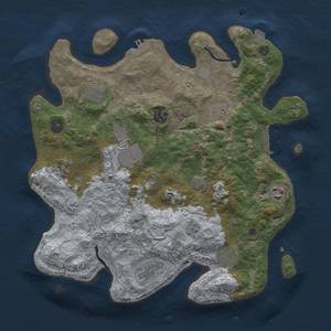 Thumbnail Rust Map: Procedural Map, Size: 3500, Seed: 1103225246, 17 Monuments