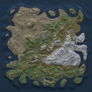 Thumbnail Rust Map: Procedural Map, Size: 4500, Seed: 12223, 19 Monuments