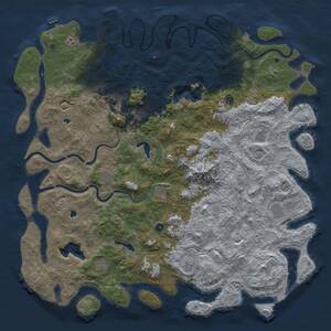 Thumbnail Rust Map: Procedural Map, Size: 6000, Seed: 177, 19 Monuments