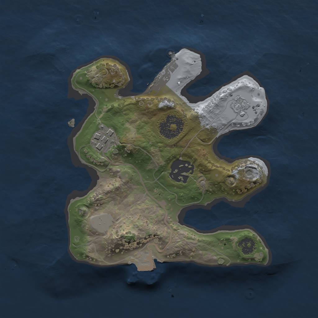 Rust Map: Procedural Map, Size: 2000, Seed: 8126, 7 Monuments