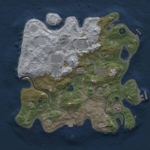 Thumbnail Rust Map: Procedural Map, Size: 3500, Seed: 255923158, 13 Monuments