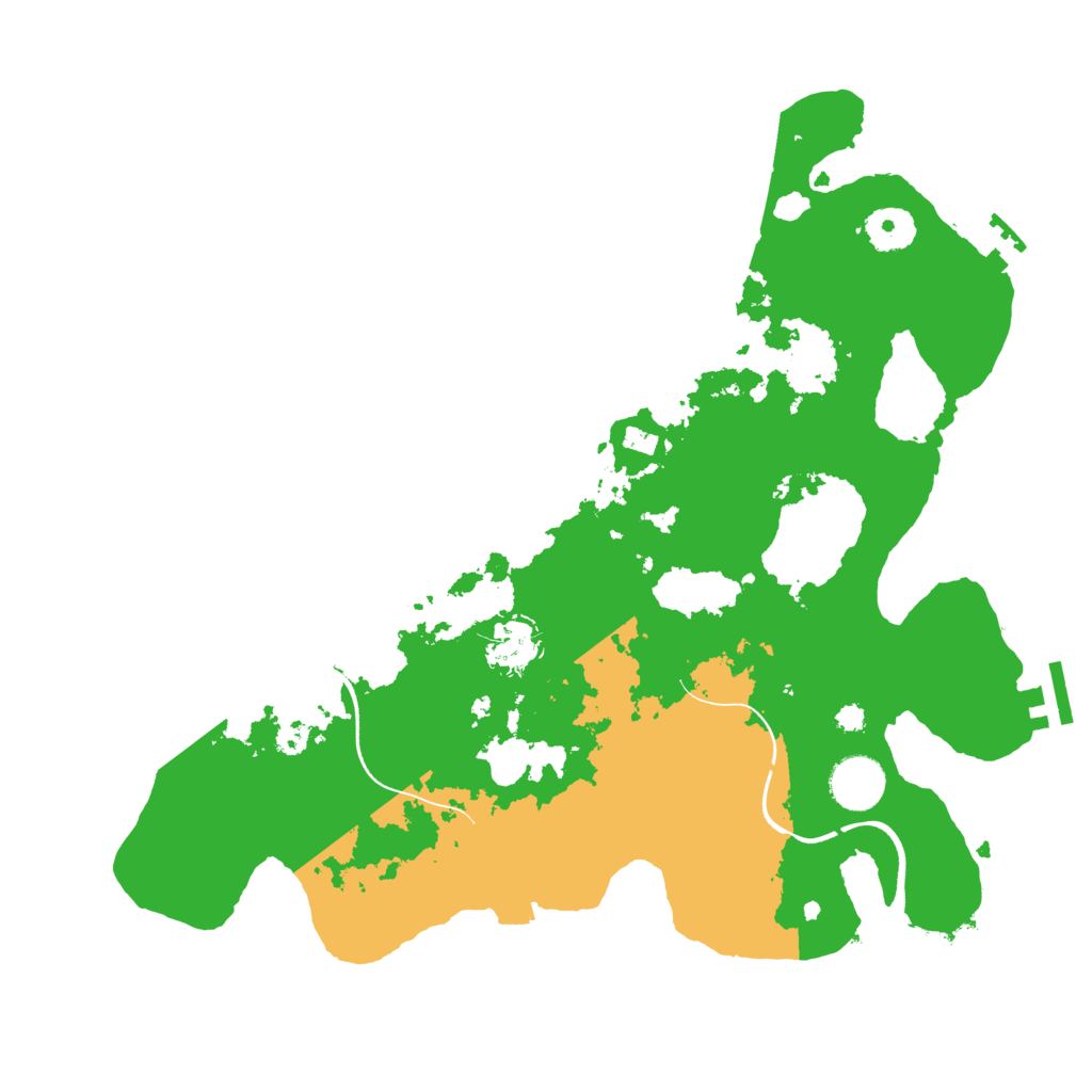 Biome Rust Map: Procedural Map, Size: 3500, Seed: 255923158