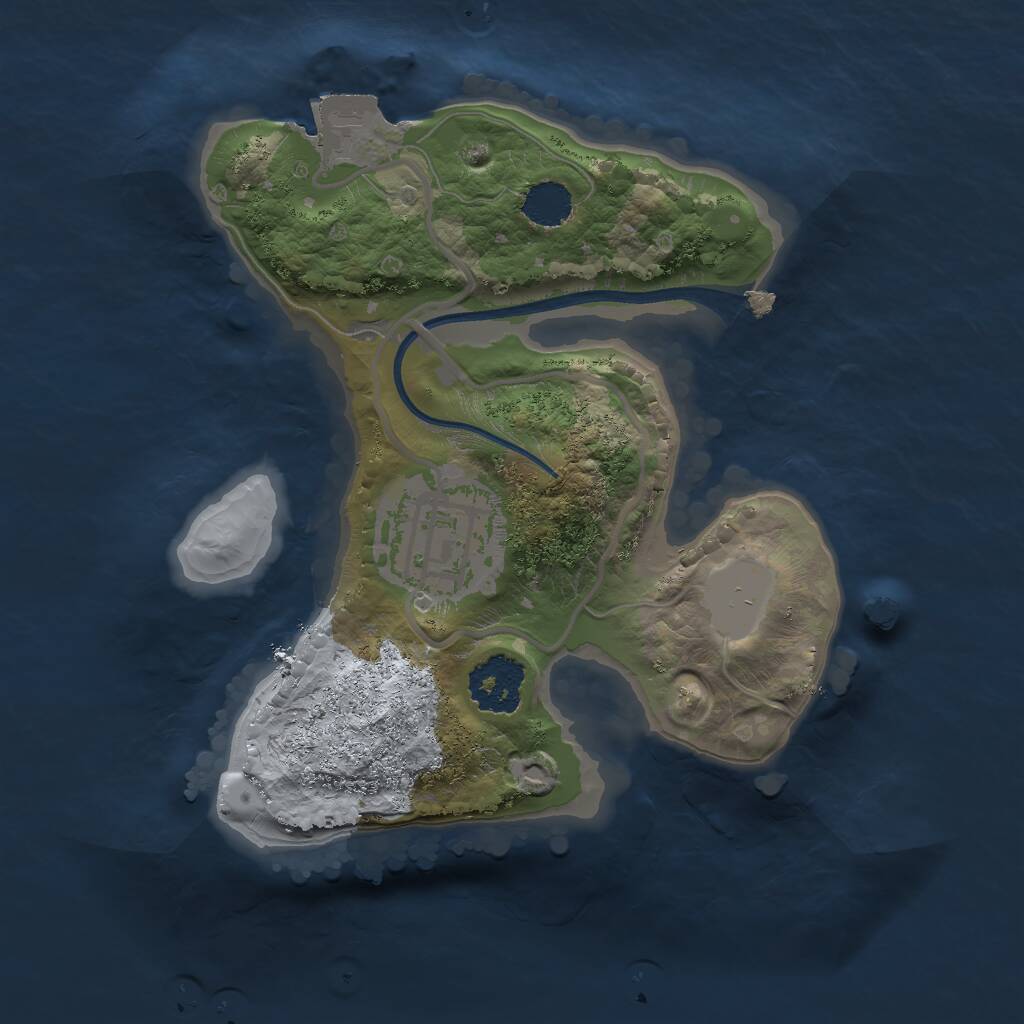 Rust Map: Procedural Map, Size: 1800, Seed: 2119924720, 2 Monuments