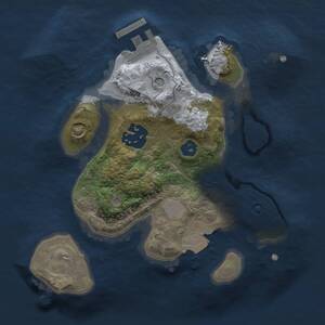 Thumbnail Rust Map: Procedural Map, Size: 2000, Seed: 17762077, 4 Monuments