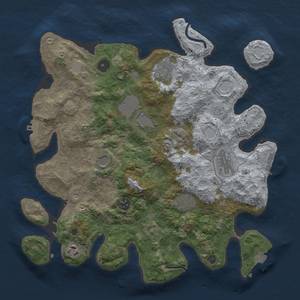 Thumbnail Rust Map: Procedural Map, Size: 3650, Seed: 457550555, 15 Monuments