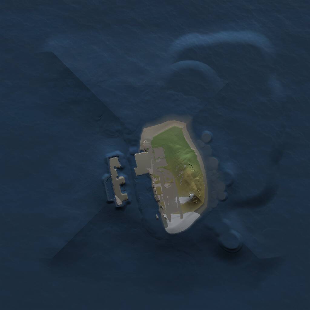 Rust Map: Procedural Map, Size: 1000, Seed: 1609700420, 2 Monuments