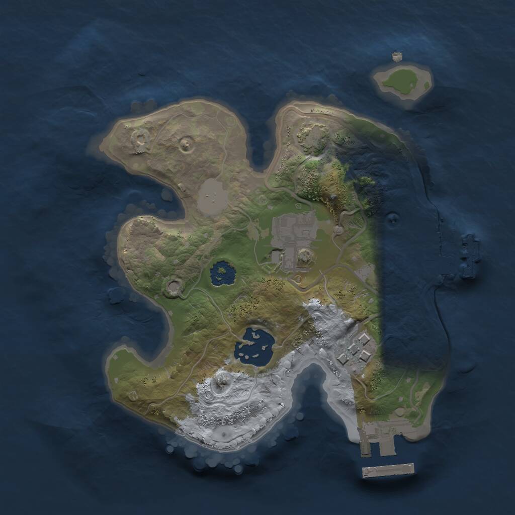 Rust Map: Procedural Map, Size: 2000, Seed: 84106387, 7 Monuments