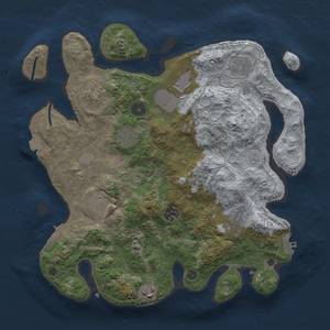Thumbnail Rust Map: Procedural Map, Size: 3500, Seed: 895857486, 17 Monuments