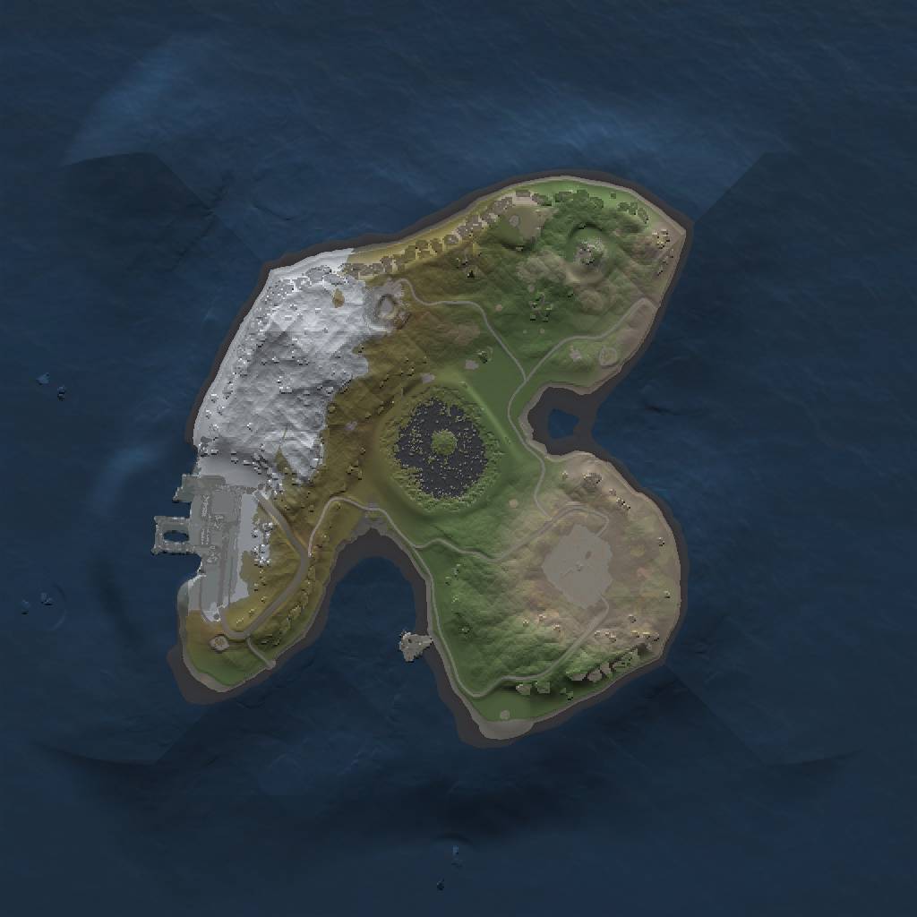 Rust Map: Procedural Map, Size: 1500, Seed: 694556837, 4 Monuments