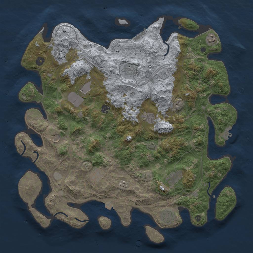 Rust Map: Procedural Map, Size: 4250, Seed: 1340, 19 Monuments