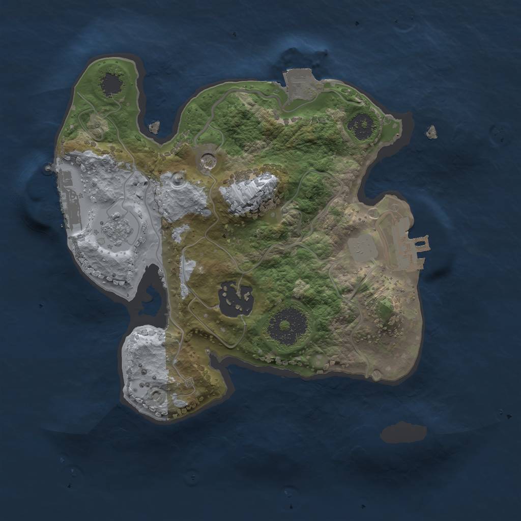 Rust Map: Procedural Map, Size: 2100, Seed: 2147483183, 8 Monuments