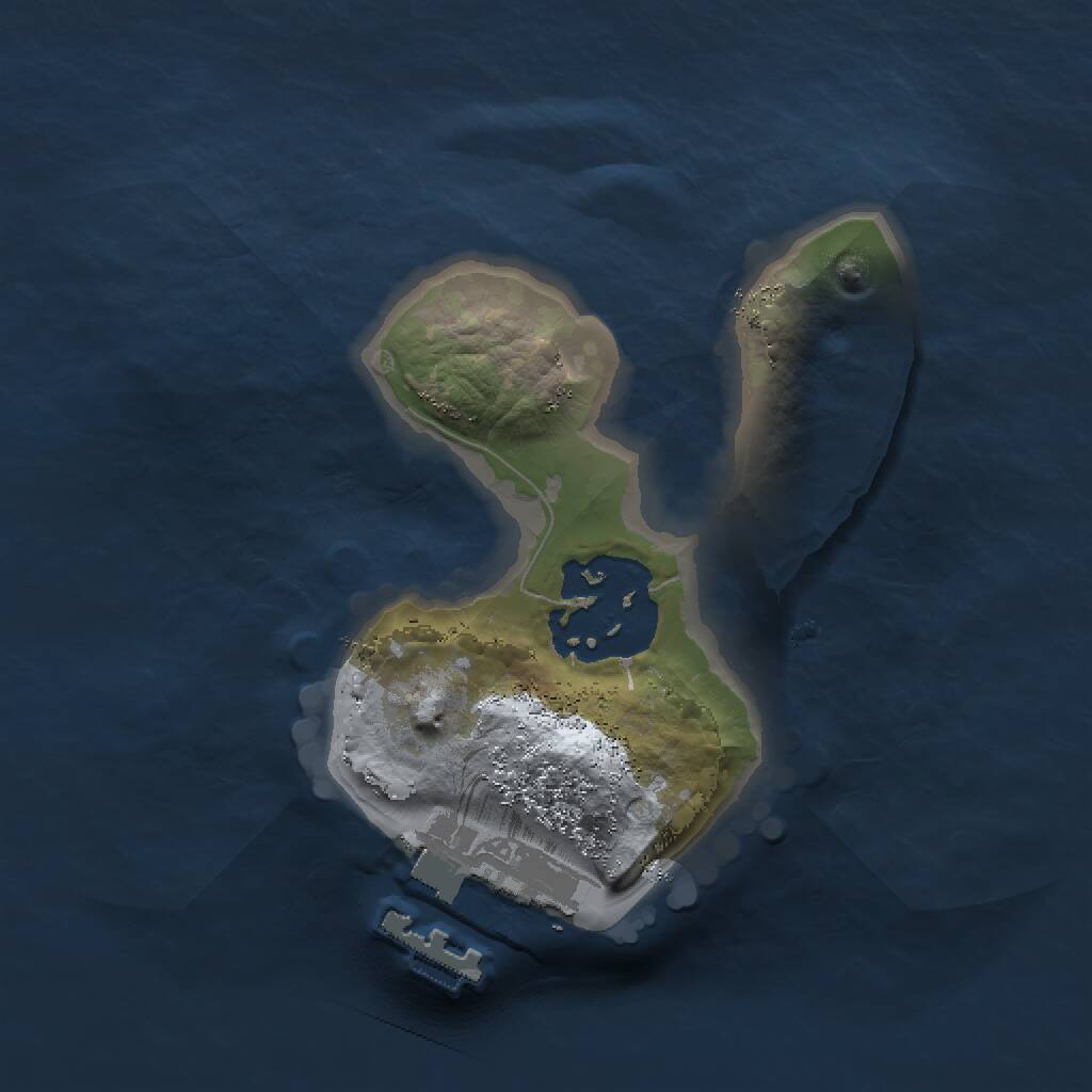 Rust Map: Procedural Map, Size: 1500, Seed: 1234532, 3 Monuments