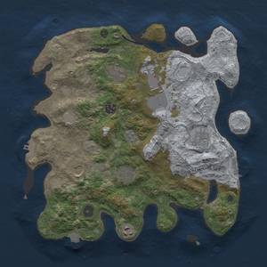 Thumbnail Rust Map: Procedural Map, Size: 3500, Seed: 80549971, 15 Monuments