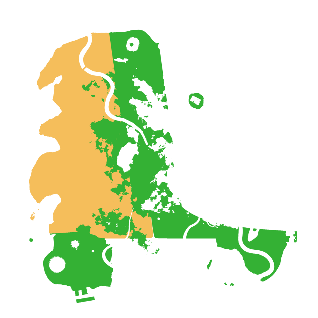 Biome Rust Map: Procedural Map, Size: 3500, Seed: 80549971