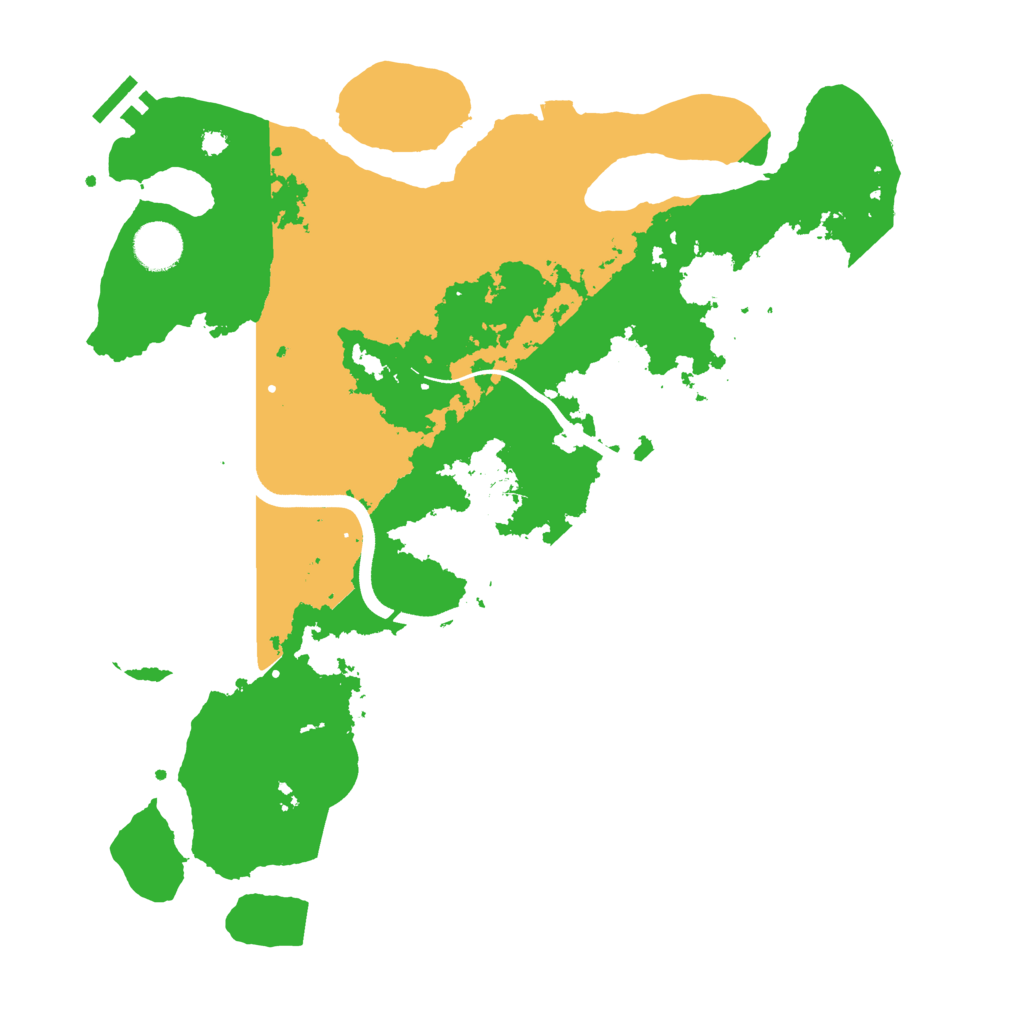 Biome Rust Map: Procedural Map, Size: 3700, Seed: 3623