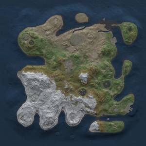 Thumbnail Rust Map: Procedural Map, Size: 3000, Seed: 588793837, 10 Monuments