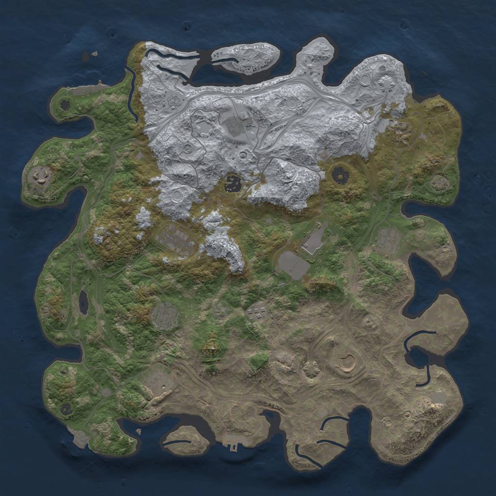 Rust Map: Procedural Map, Size: 4250, Seed: 6712334, 19 Monuments