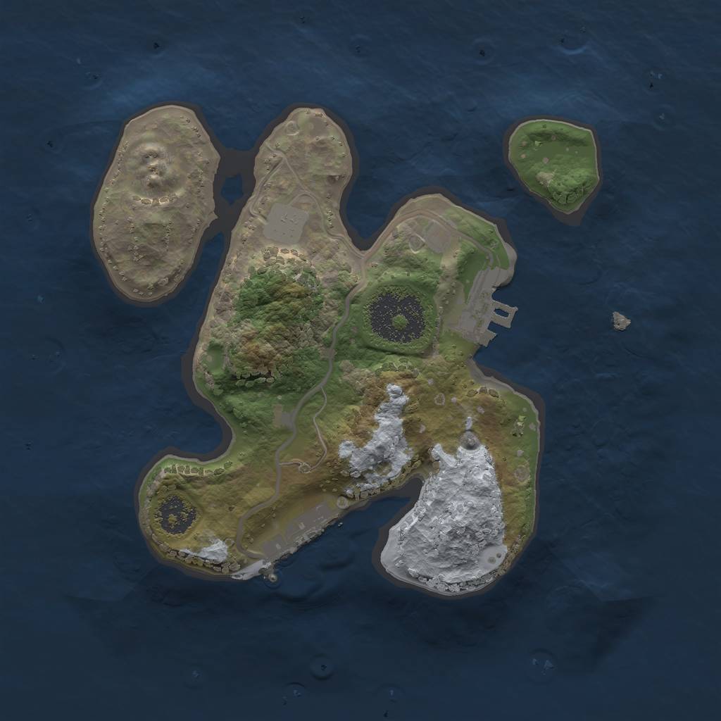 Rust Map: Procedural Map, Size: 2000, Seed: 9001, 5 Monuments